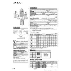 Catégorie de produit Cylindres MKB50-50RZ SMC Pneumatics Rotary Clamp Cylinder - Product Image 3