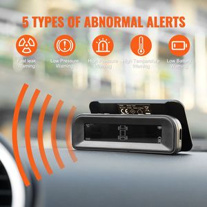 Sistema di Allarme Auto Universale Wireless, Sistema di Monitoraggio Pressione Pneumatici per Camper, Set Sensori TPMS Impermeabili con 12V 7.3-87 PSI per Rimorchi - Product Image 4