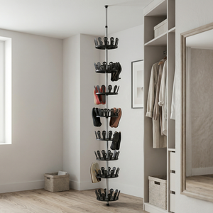 ชั้นวางรองเท้าหมุนได้ 8 ชั้น 48 คู่ ประกอบง่าย ขายส่งจากไต้หวัน ผู้ผลิตขายบน Shopee และ eBay ของ MIT DIY Home Storage Furniture - Product Image 1