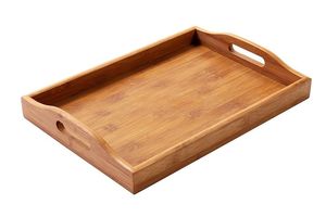 Plateau de service carré en bois d'acacia, design classique, produit très vendu, plateau de haute qualité, idéal pour la maison et l'hôtel - Product Image 3