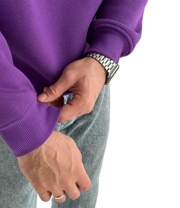 Sweat-shirt pour homme à manches longues, col rond, épaules tombantes, couleur unie, confortable, grande taille, nouveau design élégant, fabriqué au Bangladesh - Product Image 6