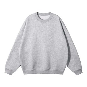 Suéter Clásico de Gran Tamaño con Cuello Redondo, Color Sólido, Tejido de Algodón, para Hombre, Otoño, Casual, Corte Regular - Product Image 4