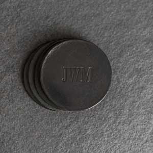 Elegant Genuine Leather Coasters Embossed Logo <b>Whiskey</b> Mat Protective Desk Cup Pad for Executive Hotel Suites LC-0027 - Product Image 1