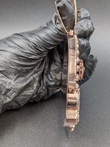 Colgante Medallón Personalizado con Nombre en Plata de Ley 925, Diseño de Ciudad, Tono Oro Rosa, Joyería Hip Hop con Diamantes - Product Image 5