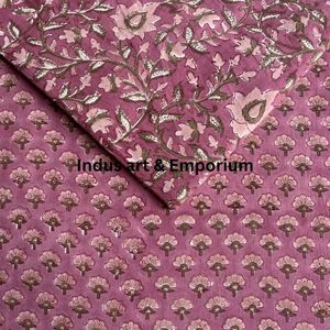Block Print Cotton Cambric 60X60 Running Fabric Traditional Jaipuri Print Cotton Fabric - Product Image 2