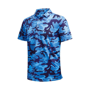 T-shirts pour hommes en tricot personnalisés à manches courtes style camouflage, coupe ajustée décontractée, patchwork de couleurs contrastées - Product Image 1