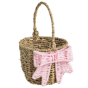 Cesta de mimbre con lazo para niños, nuevo diseño para la colección de Pascua, hecho en Vietnam al mejor precio. - Product Image 5