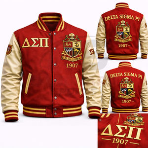Veste universitaire de qualité supérieure pour les membres de la fraternité avec options de design grec personnalisées, coupe moderne, veste Letterman pour fraternité - Product Image 3