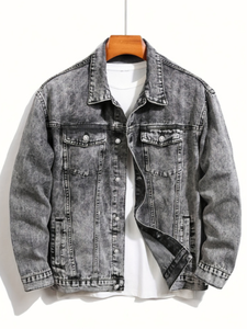<b>mens</b> <b>black</b> denim jacket wholesale | <b>black</b> denim | <b>mens</b> denim jacket custom production | US Factory Supply - Product Image 6