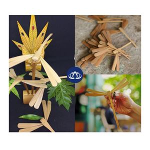 Envío el Mismo Día: Libélula de Bambú para Diversión Voladora y Juego Educativo, Juguete de Bambú de Calidad Premium - Product Image 1
