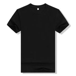 T-shirt à manches courtes pour homme, noir uni, 100% coton, col rond, coupe classique, tissu jersey tricoté, couleur unie - Product Image 3