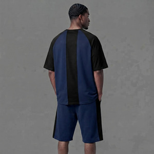 Conjunto de Pantalones Cortos Estampados de Algodón 100% de Alta Calidad para Hombre, Transpirables, Corte Regular, Logotipo Personalizable, Ropa Urbana Sólida, Conjunto de 2 Piezas - Product Image 4