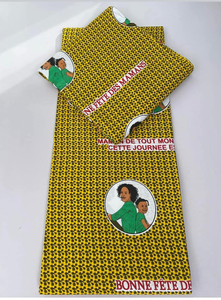 ผ้าฝ้ายพิมพ์ลายแอฟริกัน ดีไซน์ตามสั่ง สไตล์ไนจีเรีย ผู้ผลิต OEM ODM สำหรับงานตัดเย็บแฟชั่น งานอีเว้นท์ และของตกแต่งบ้าน - Product Image 5