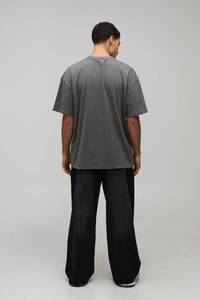 Camiseta de Alta Calidad 100% Algodón Terry, Corte Regular, Estilo Vintage Lavado, para Hombre, Secado Rápido, Ecológica, 220g, OEM - Product Image 2