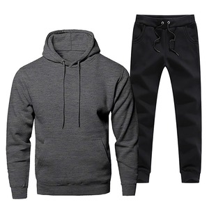 Ensemble de survêtement unisexe pour sports d'hiver, haute qualité, 2 pièces, jogging, logo personnalisé imprimé, pour hommes, 100% coton - Product Image 5