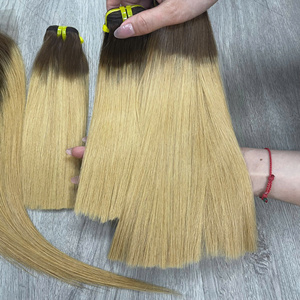 Ombre Or Couleur Avec Fermeture 2x6 Super Double Cheveux Dessinés Qualité Vietnamienne Haute Qualité - Product Image 4