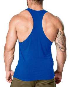 Camiseta sin mangas de algodón 100% para hombre, estilo muscle fit, lisa, para entrenamiento, con logo personalizado, barata, fabricada en Pakistán. - Product Image 2