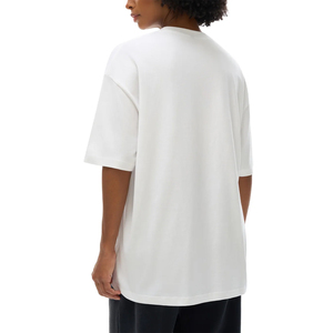 New 200grams Heavy Pure Cotton Acid Wash Silk Screen Printed Nonwoven Short-sleeved T-shirt Loose Neck Solid Color Front - Product Image 5
