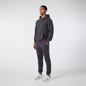 Conjunto Deportivo de Lujo para Otoño, Sudadera y Pantalones Jogger, Venta al por Mayor, Sudadera con Logotipo Personalizado, 100% Algodón Felpa, Hombros Caídos - Product Image 1