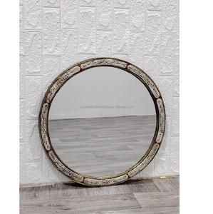 Espejo con incrustaciones de hueso hecho a mano elegante mejor exigido, decoración de pared de declaración perfecta para sala de estar disponible en suministro al por mayor - Product Image 1