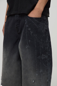 Jeans en denim tendance pour hommes, style hip-hop, coupe ample, fabriqués au Pakistan, pantalons en denim pour hommes, vêtements de travail en gros - Product Image 2