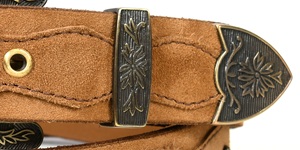 เข็มขัดหนังแท้คุณภาพสูงสำหรับผู้ชายสไตล์วินเทจคาวบอย ปี 2026 พร้อมโลโก้ปั๊มนูน หัวเข็มขัดแบบ D-Ring โลหะผสมแข็งแรงทนทาน ขายดี - Product Image 3