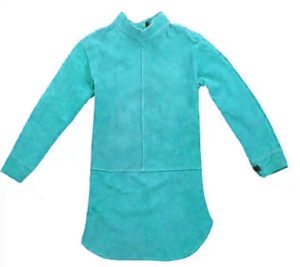 ผ้ากันเปื้อนหนังวัวแท้กันไฟ ทนความร้อน 800 องศาเซลเซียส ตะเข็บเชื่อมอย่างดี ทรงปกติ สำหรับงานอุตสาหกรรมเพื่อความปลอดภัย - Product Image 3