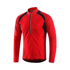 Men's Long Sleeve <b>Cycling</b> Jersey Breathable UV Protection Quick Dry <b>Stand</b> Zipper Pockets Pullover Mountain Bike Outdoor Jackets - Product Image 6