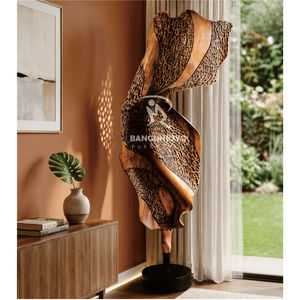 Soporte decorativo de diseño moderno hecho de madera de suar y patas de hierro, perfecto para la casa de tus sueños. - Product Image 1