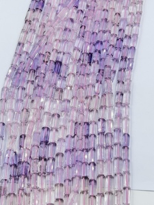 Perles tubulaires facettées en quartz améthyste rose naturel, de 5x10mm à 6x15mm, brin de 14 pouces, perles de pierres précieuses en vrac pour la fabrication de bijoux en Chine - Product Image 4