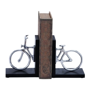 Handcrafted Natural Horn & Silver Metal Decorative Bookends Pair Heavy Duty Vintage Tabletop <b>Book</b> <b>Ends</b> - Product Image 5