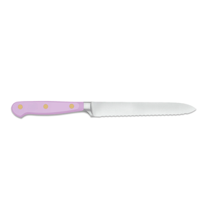 Cuchillo de Cocina Multiusos Sharp de 5 Pulgadas con Mango Rojo de Triple Remache, Hoja de Acero Inoxidable Dentada para Pan, Tomate, Frutas y Verduras - Product Image 2