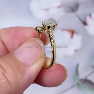 Anillo de Oro Amarillo con Diamante de Corte Ovalado para Mujer, Elegante Anillo de Compromiso de Lujo para Boda y Aniversario, Regalo Fino y Atemporal - Product Image 4