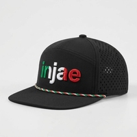Casquette Snapback de Golf Personnalisée à 7 Panneaux, Visière Plate, Perforations Découpées au Laser, Sport, Voyage, Extérieur, Unisexe, OEM, ODM, Faible MOQ, Marque Privée