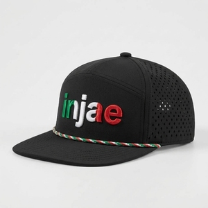 Casquette Snapback de Golf Personnalisée à 7 Panneaux, Visière Plate, Perforations Découpées au Laser, Sport, Voyage, Extérieur, Unisexe, OEM, ODM, Faible MOQ, Marque Privée - Product Image 2