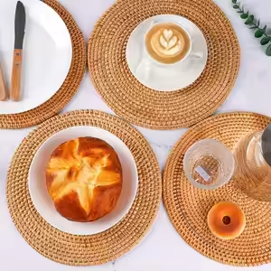 Nouveau produit phare : Set de table en rotin naturel de haute qualité – Tapis de table tressé à la main du Vietnam - Product Image 2