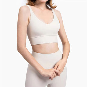 Wholesale Casual Summer Short Seamless Running Bra Elastic Waist Leg Shaping Slimming Yoga Leggings Cotton Bra <b>Set</b> Women Gym - Product Image 6