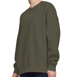 Sudadera casual vintage de moda al por mayor, cuello redondo, deportiva, de algodón y poliéster, manga larga, para mujer, precio económico, OEM - Product Image 3