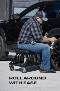Industrial Rolling Work Seat 400lb Loading Mechanic <b>Stool</b> Creeper Seat with Tool Tray Steel Garage <b>Stool</b> with Wheels GAPGAR020 - Product Image 6