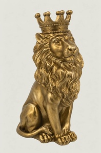 Nouvelle Statue Tête de Lion Dorée Creuse en Résine, Art Déco, Ornements Muraux Décoratifs pour la Maison, Remerciement et Valeur de l'Appréciation - Product Image 5