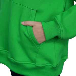 เสื้อฮู้ดผู้หญิงใยไผ่พรีเมียมน้ำหนักเบา ตกแต่งด้วยตัวอักษร สีเขียวแอปเปิ้ลคุณภาพสูง - Product Image 6