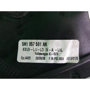 Tiguan LEFT Left Exterior <b>Door</b> <b>Mirror</b> Assembly Used OEM 5N1857501AN - Product Image 3
