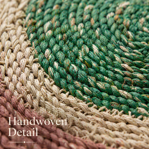 Vente en gros de tapis de table en jonc de mer multicolores |   Set de table fait main en fibres naturelles, décoration murale |   Artisanat indien de qualité export - Product Image 2