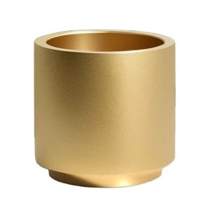 Vase à fleurs rond pour table et décoration Pot à fleurs en or pour usage décoratif dans le couloir de l'hôtel à la maison - Product Image 1