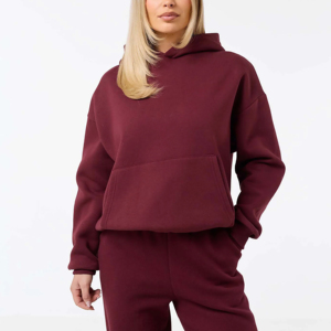 Survêtements amples en molleton de coton de haute qualité pour femmes, avec épaules tombantes, coupe oversize, poids lourd 500 GSM, ensemble sweat-shirt et pantalon - Product Image 4