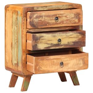 Credenza in Legno Massello di Recupero 60x35x75 cm - Eleganti Mobili per Soggiorno - Product Image 2