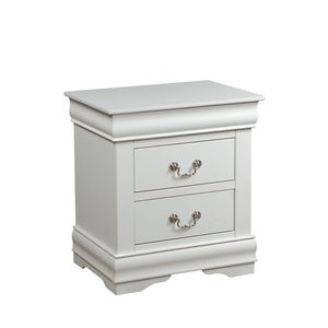 Table de chevet Louis Philippe finition blanche - Product Image 5