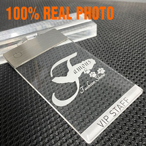 Staff Badge Custom <b>Rechargeable</b> <b>LED</b> <b>Light</b> Up Premium Acrylic Staff Badge with Logo for Employee Corporate Event OEM Factory - Product Image 2