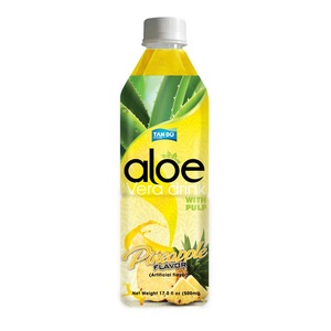 Jus de fruits aromatisé Tan Do Aloe Vera 500ml en bouteille PET, faible en gras, 100% pur, saveurs ananas, fruit de la passion, mangue, noix de coco, 10 Brix - Product Image 1