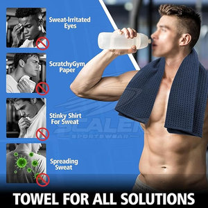 Serviette de sport en microfibre tricotée de qualité supérieure, haute absorption, séchage rapide, toucher doux, idéale pour la gym, l'exercice, le yoga, la natation et les voyages - Product Image 3
